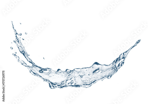 抽象的な青い波と水しぶき