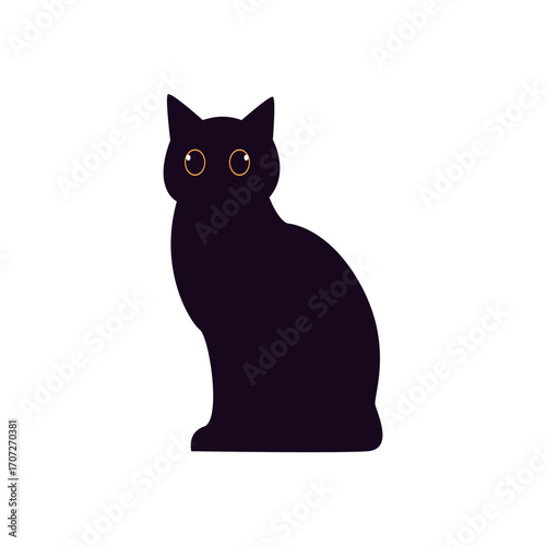 Black Cat Silhouette Illustration