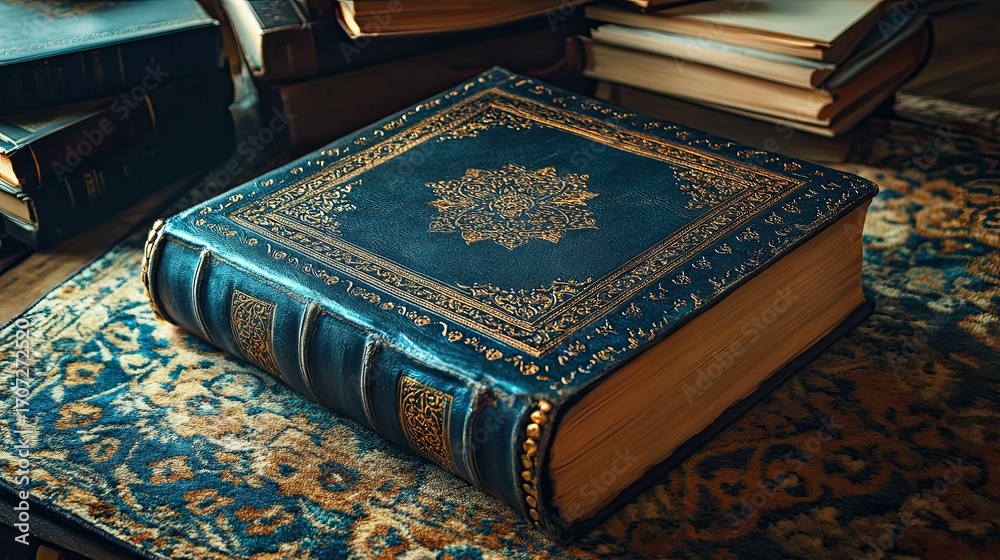Fototapeta premium Antique leather bound book