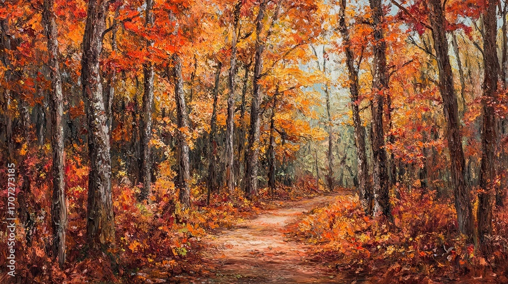Fototapeta premium Autumn forest path