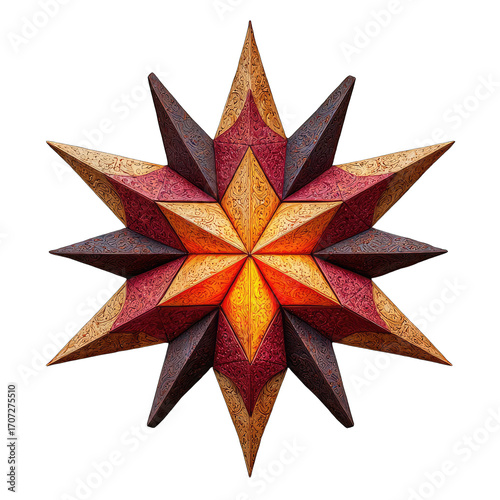 Ornate, multi-colored starburst design