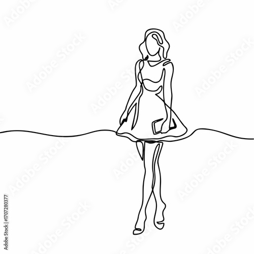 girl in a white dress