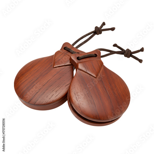 Rich Tone Wooden Castanets: Spanish Musical Instrument