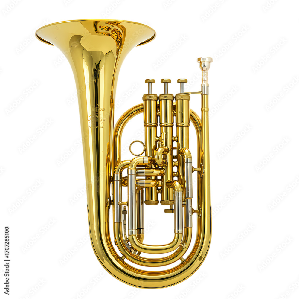 Fototapeta premium Euphonium: Polished Brass Musical Instrument