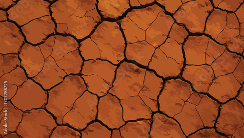Cracked dry earth texture background