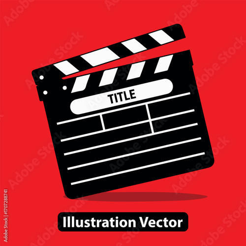 Captivating Film Slate Illustration A Vector Graphic for Filmmaking Enthusiasts