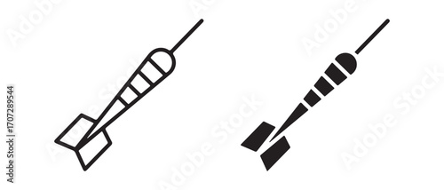 Dart icon set. isolated on white background, vector illustration of target game.