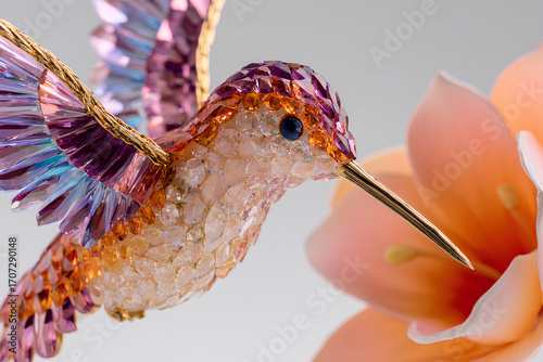 hummingbird and flower