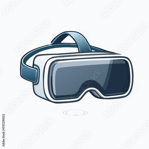 VR headset icon, futuristic smooth goggles vector design