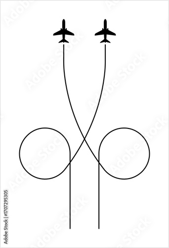 Airplane Flying Formation Y_2411011