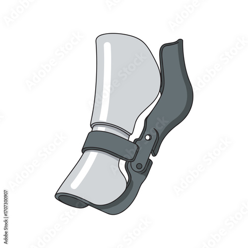Ankle support brace for injury recovery and stability – flat illustration