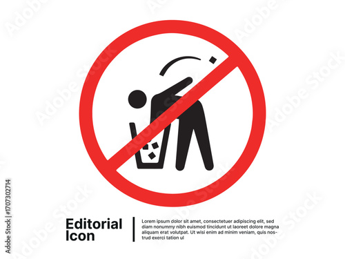 No Littering Sign Maintaining Cleanliness & Preventing Environmental Pollution