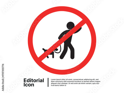 No Dogs Allowed Sign, Pet Restriction Symbol, and Prohibited Animal Access Icon