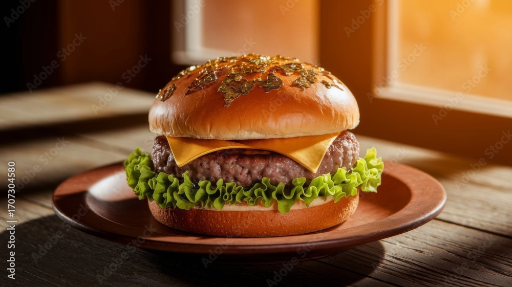 custom made wallpaper toronto digitalgold foil hamburger