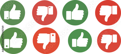 set of Thumbs up and thumbs down.