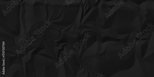 Wrinkle cardboard recycled ripped creased black crumple aged closeup craft document grunge recycling paper background.	