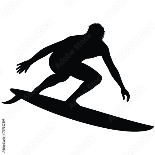 The Surfer's Journey: Catching Waves and Riding the Tides, silhouette of a surfer