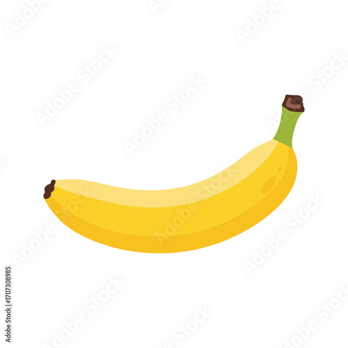 Ripe yellow banana illustration – flat illustration