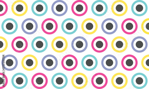 Seamless pattern circle polka dots background
