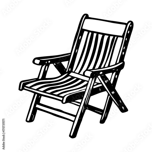 A sketchy style illustration representing garden chair