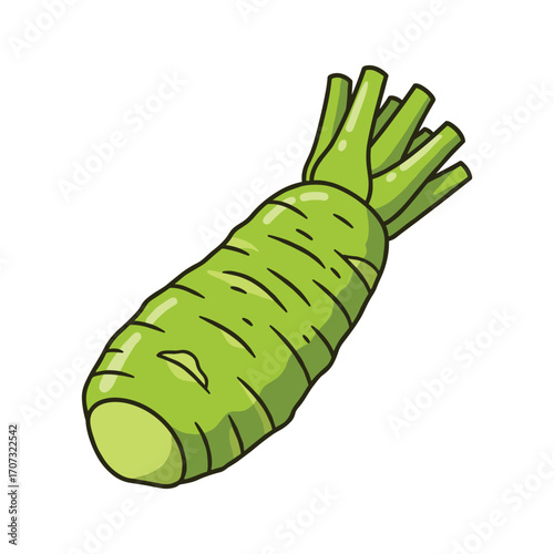 Wasabi root illustration – flat illustration
