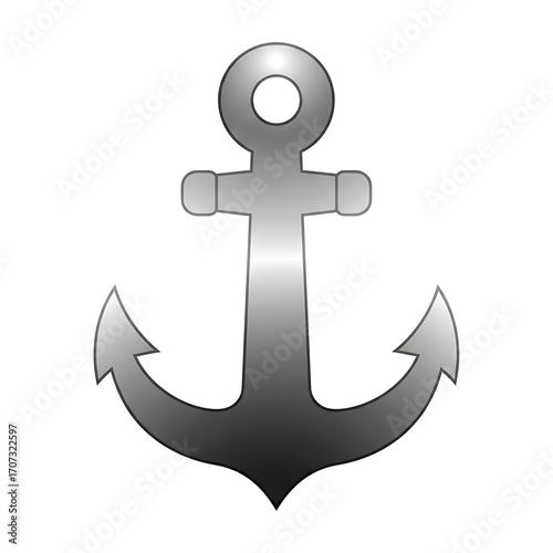 Illustration of an anchor isolated on white background in vector format