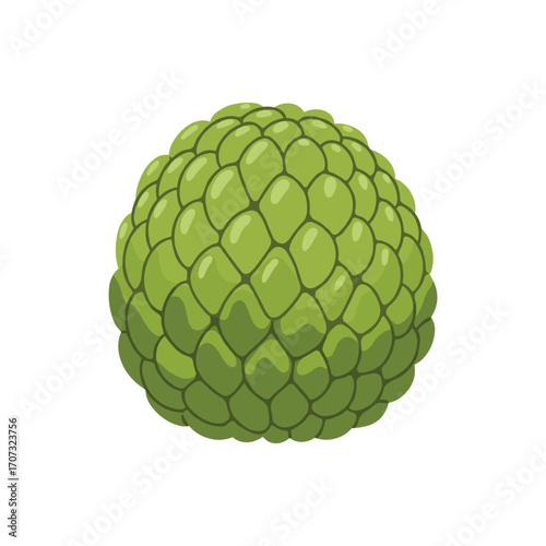 Vibrant green artichoke illustration – flat illustration