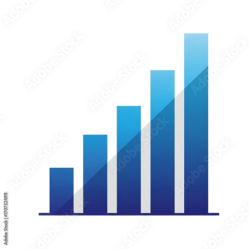 Blue bar graph showing growth isolated on white background for presentation Free Download Blue bar graph showing growth isolated on white background for presentation - GFXLoad