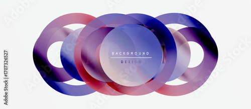 Abstract colorful overlapping circles create dynamic visual effect. Modern design element for backgrounds, presentations.