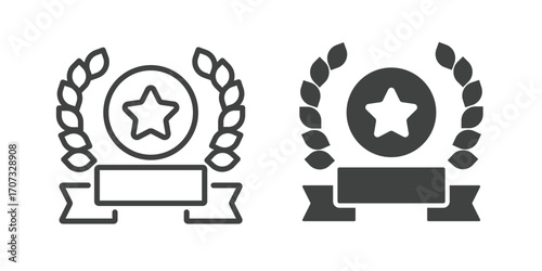 Champion icon. Line and glyph solid icon. Editable stroke and Perfect pixel isolated on white background. Vector illustration