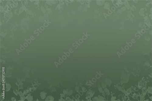 A subtle, muted green background with a faded floral pattern along the top and bottom edges.