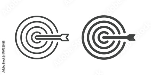 Goal icon. Line and glyph solid icon. Editable stroke and Perfect pixel isolated on white background. Vector illustration
