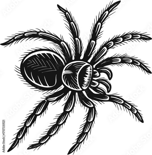Black tarantula spider 