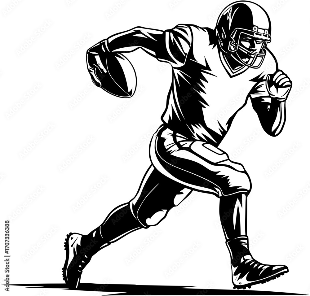 Fototapeta premium Football Player SVG Print