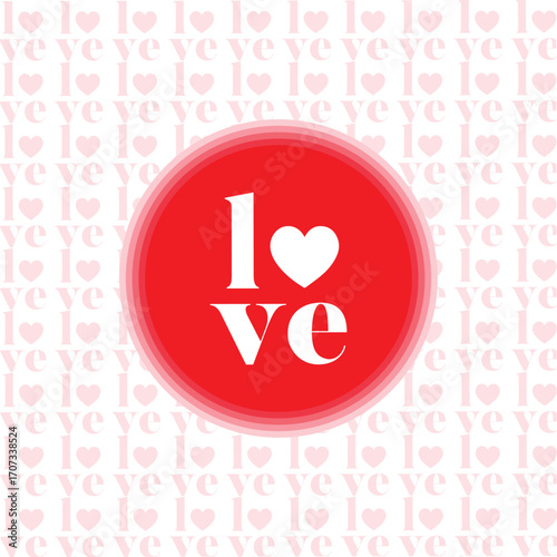 Red Heart with love text. heart icon symbol sign vector. love design with isolated on beautiful background. 