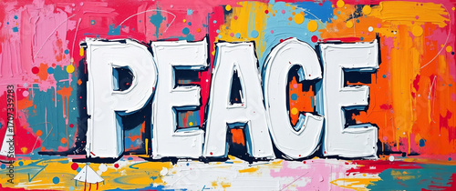 Peace sign painting representing harmony and tranquility