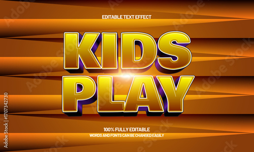 kids play editable text effect for game