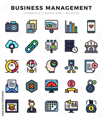 Business Management icon pack for your website. mobile. presentation. and logo design.