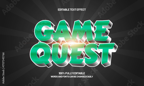 game quest editable text effect for game