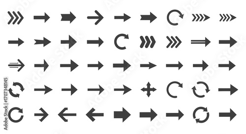 Versatile arrow collection for navigation, direction, and UI design in modern projects