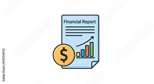 Financial report shows business growth and profit increase for successful investment strategy