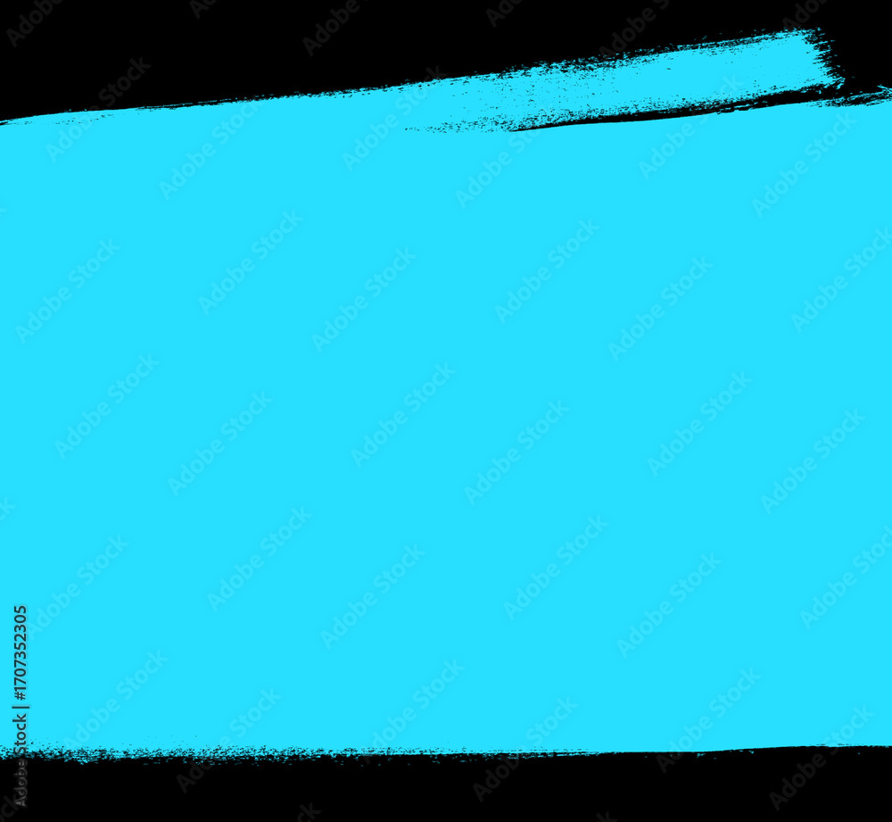Obraz premium Pinselfläche in blau auf schwarz als grunge Hintergrund mit Textfreiraum
