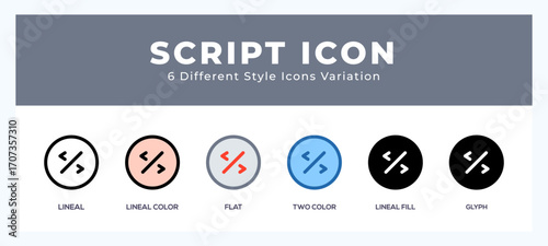 Scripts icon set. vector illustration.