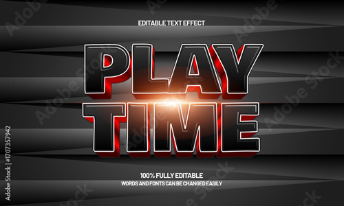 play time editable text effect for game