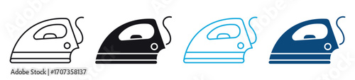 Iron icon set. Flatiron sign illustration. Laundry item symbol. Vector illustration .