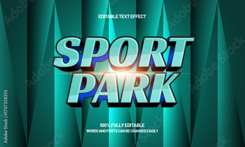 sport park editable text effect for game