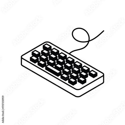 Keyboard Glyph Vector Icon