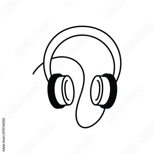 Headphones Glyph Vector Icon