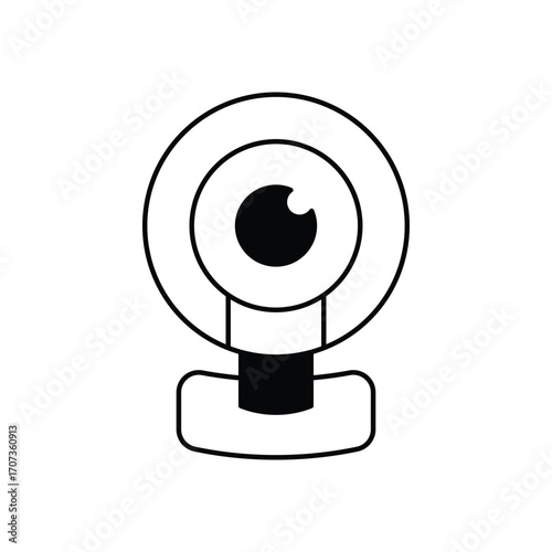 Web Camera Glyph Vector Icon