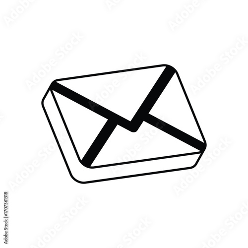 Email Glyph Vector Icon